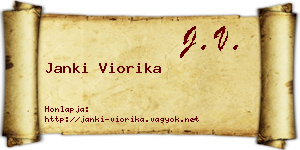 Janki Viorika névjegykártya